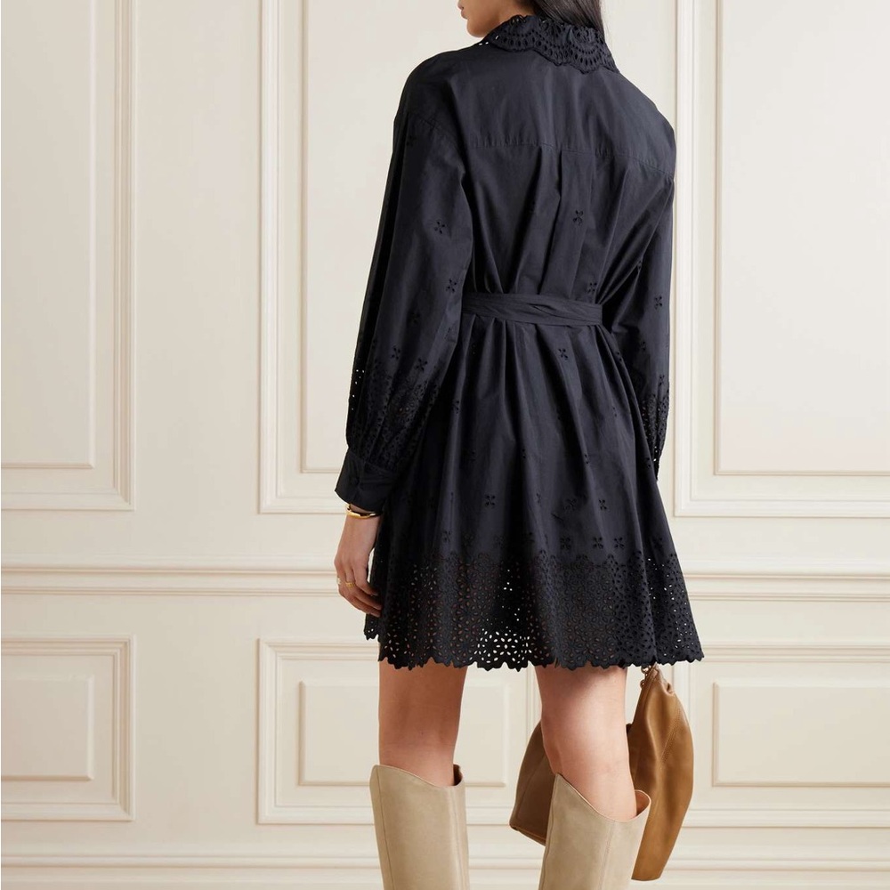 NWT Ulla Johnson Gemma Broderie Anglaise Mini Shirt Dress - Picture 2 of 10